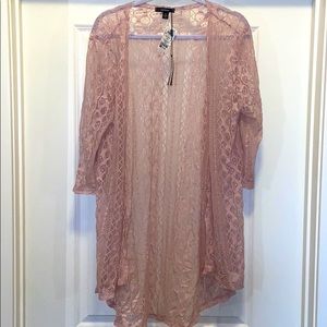 See through lace cardigan